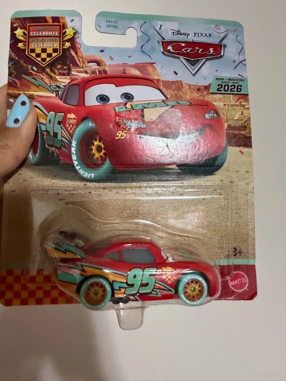 Mattel Lightning McQueen Die-Cast Car - Red with Turquoise & Gold Accents